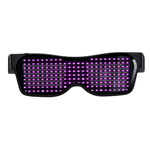 Ovzne Bluetooth LED-glasögon Rosa USB-laddningsbara
