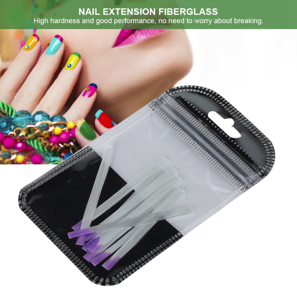 10 Natural Fibreglass Nail Tips