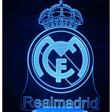 Detská 3D lampa Real Madrid so 16 farbami a diaľkovým ovládaním