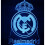 Lampada 3D per bambini del Real Madrid con 16 colori e telecomando. 1