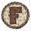 Rustik F Monogram Coaster 12x12 cm 1