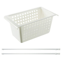 Boîte de rangement avec passoire rétractable en polypropylène blanc