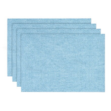 Lichtblauwe placemats 12x18 inch, set van 4