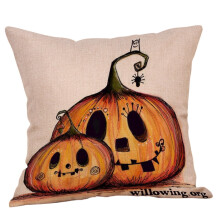 Taie d'oreiller citrouille d'Halloween 45 x 45 cm