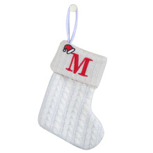 Calze di Natale piccole, rosse, in peluche, da 7 pollici