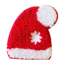 Broche navideño, toalla, adorno bordado, 1 pieza