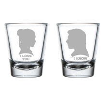Schnapsgläser-Set für Paare, 1,75 oz (2 Stück)
