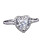 Women's Heart-Shaped Rhinestone Ring Electroplated Wedding 1