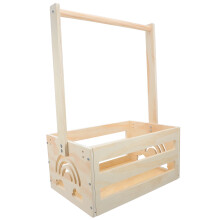 Sturdy Wooden Pet Closet with and Portable Toy Storage