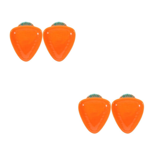 4Pcs Ceramic Carrot Shape Sauce Bowls Multi Color for Soy Sauce Dips