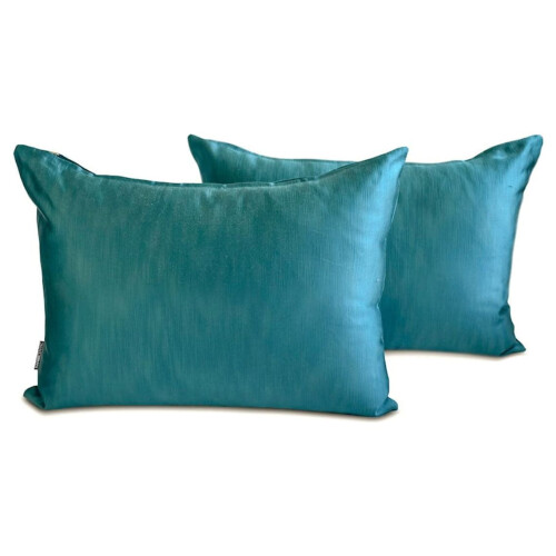 Față de pernă lombară HomeCentric turcoaz 30x50 cm, pachet de 2