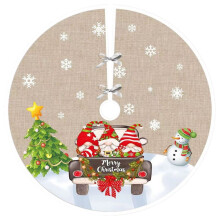 Jupe de sapin de Noël motif bonhomme de neige 91 cm rouge