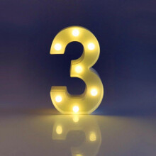 Juego de números y letras con luz LED (26 letras A-Z + 0-9)