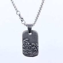 Retro golf totem hanger ketting van titanium staal, punkstijl voor heren