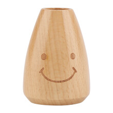 Soporte de madera para palillos de dientes DEWIN con diseño de cara sonriente