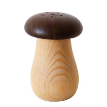 Houten tandenstokerhouder met dispenser in de vorm van een paddenstoel