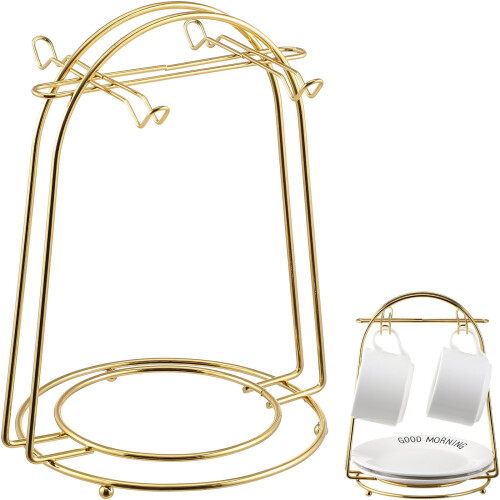 Support doré pour tasses à café, 1 pièce