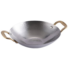 Wok antiadherente de acero inoxidable con olla para alcohol