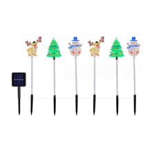 Ensemble de 4 figurines de Noël solaires pour décoration extérieure