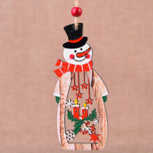 Holz-Weihnachtsmann-Anhänger (hohl), 1 Stück