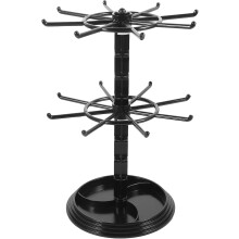 Schmuckständer Schwarz 2-stöckiger drehbarer Organizer