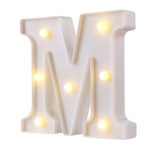 Lámpara LED con letras, resistente al agua, luz nocturna con alfabeto, 1 unidad.