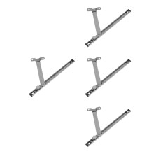 4Pièces Barres Limiteur Fenêtre Enfant Acier Couleur Argentée