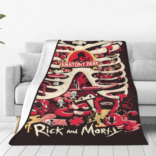 Couverture en peluche Rick et Morty 50 x 60 pouces