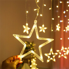 Guirnalda de luces navideñas LED en forma de estrella de cinco puntas con barra de hielo