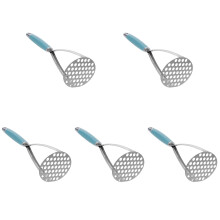 5Pièces Écrase- De Métal 304 Cuisine Confortable Bleu