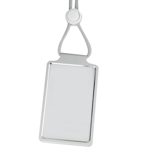Tarjetero de aleación de aluminio plateado ajustable
