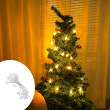 Guirlande lumineuse de Noël avec clochettes, blanc chaud clignotantes, 20 pièces