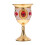 gobelet médiéval en verre doré orné de strass 1