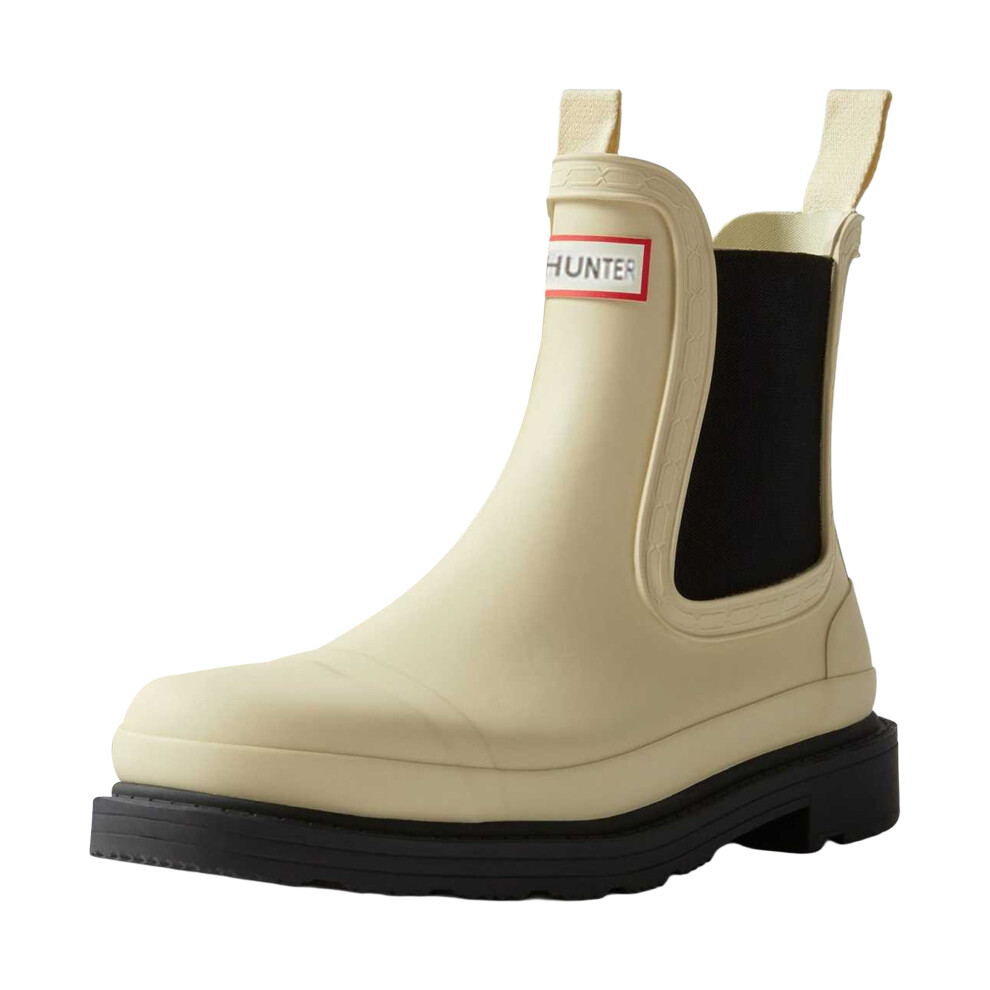 Hunter (8 Uk, Gravel/Black) Mens Commando Chelsea Boots Black