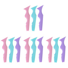 12Pièces Outils Silicone Aide Precise Eyeliner Sourcils