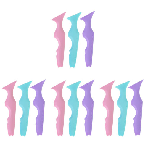 12Pièces Outils Silicone Aide Precise Eyeliner Sourcils
