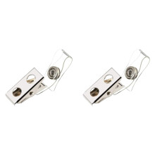 Metall-Ausweisclips mit Doppelloch, 50er-Packung