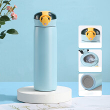 Garrafa de vidro Poaug portátil com isolamento em aço inoxidável