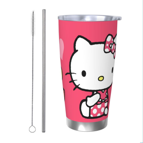 Vaso térmico Hello Kitty de 20 oz, acero inoxidable