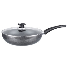 Brentwood Aluminium-Wok mit Antihaftbeschichtung und Deckel, 25 cm (10 Zoll)