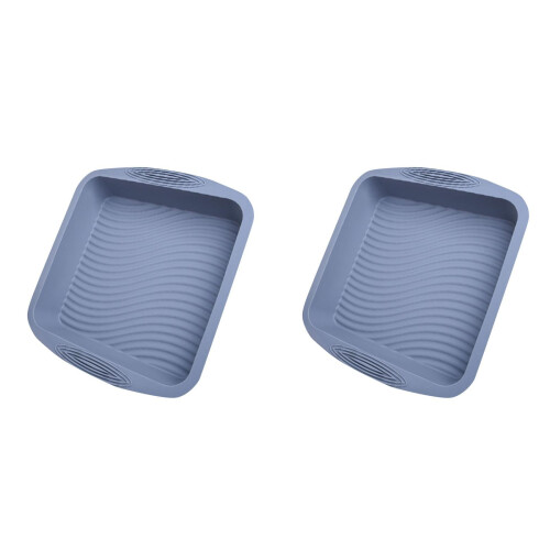 Fyrkantig kakform 20x20 cm nonstick silikon bakform 2-pack