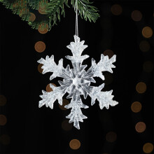 Décorations de sapin de Noël Xubond en acrylique, élan et flocon de neige, 6