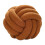 Boule de coussin Knot marron en peluche douce 1