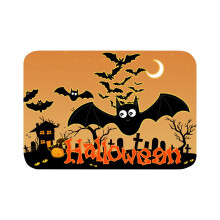 Covoraș de intrare Quinlirra Halloween, covoraș antiderapant pentru podea, 1 bucată