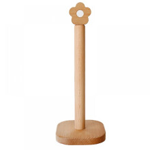Soporte vertical de madera maciza para toallas de papel, color haya, 1 unidad.