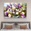 Affiche sur toile à fleurs violettes et blanches 20x30cm 1