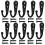 Crochets muraux robustes Dreamhall, noirs, lot de 10. 1