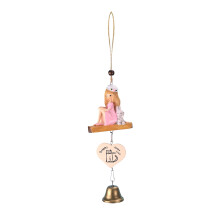 Carillon éolien en résine, motif fille de dessin animé, 1 pièce