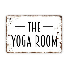 Wandschild aus Aluminium für Yoga-Raum, 8 x 12 Zoll