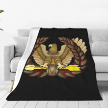 Fleece-tæppe med amerikansk hærs officersemblem, 125 x 150 cm